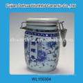 Colorful orange ceramic seal pot